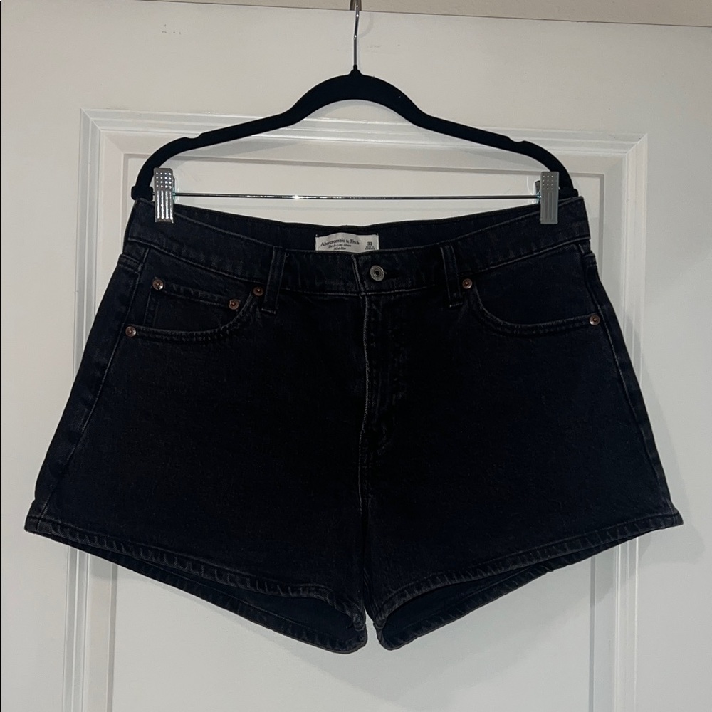 Abercrombie & Fitch Black Denim Jean Shorts